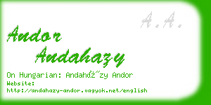 andor andahazy business card